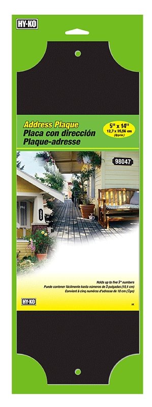 [8174641] PLAQUE NUM HOUSE PLST 5INX14IN