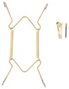 PLATE HANGER 5-7IN POL BRASS  