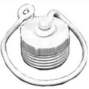 PLUG HOSE W/LANYARD 3/4IN     