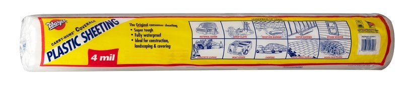 POLY FILM 15X25FT 4MIL CLEAR  
