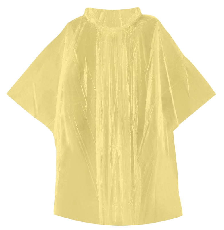 PONCHO EMERGENCY 52X80IN YLW  