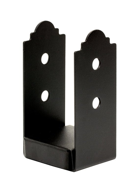 POST BASE ADJ ZMAX BLACK 4X4IN