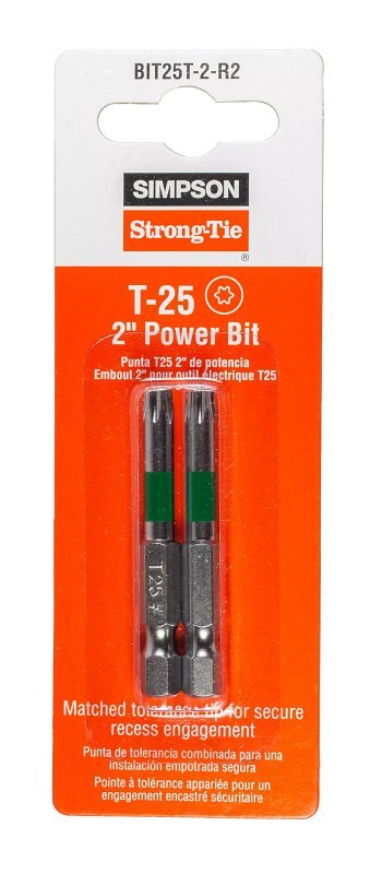 POWER BIT DRIVER T25 6L 2IN   