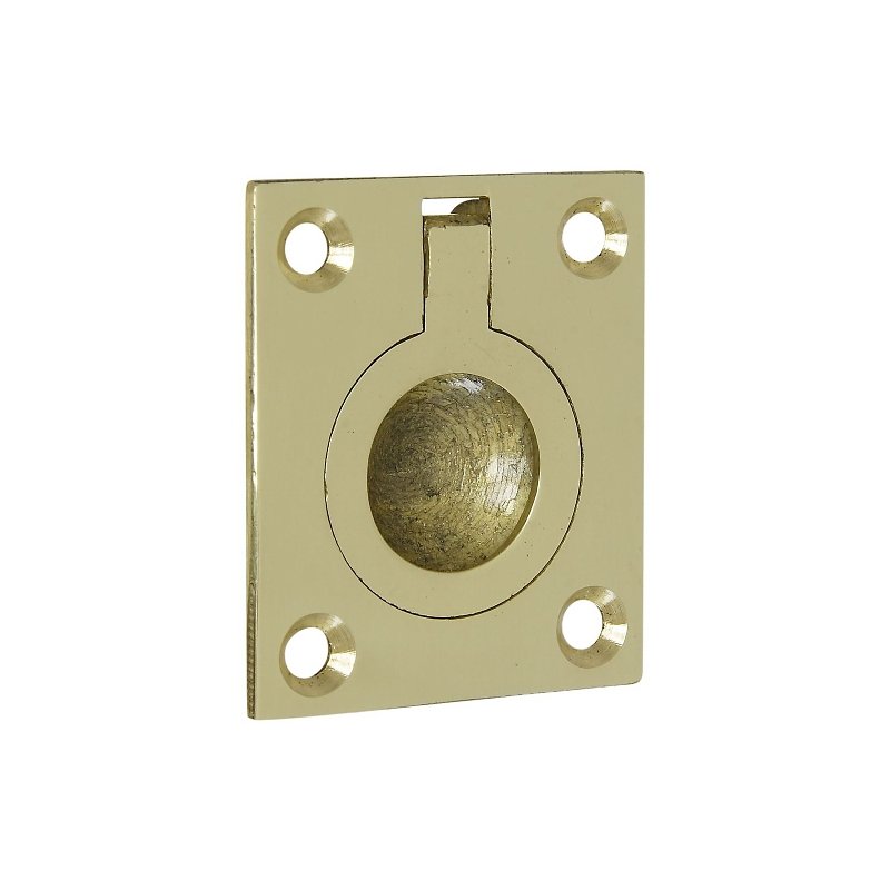 PULL FLUSH RNG SLD BRS 1-1/2IN