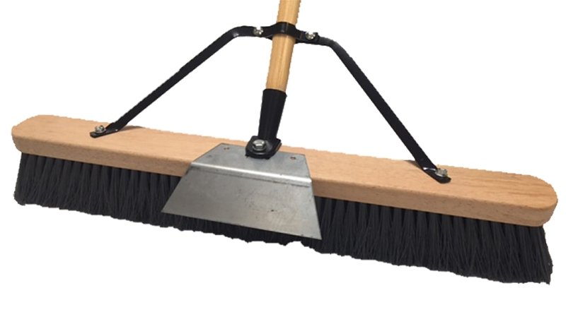PUSH BROOM W/BRACE 24IN SCRPR 