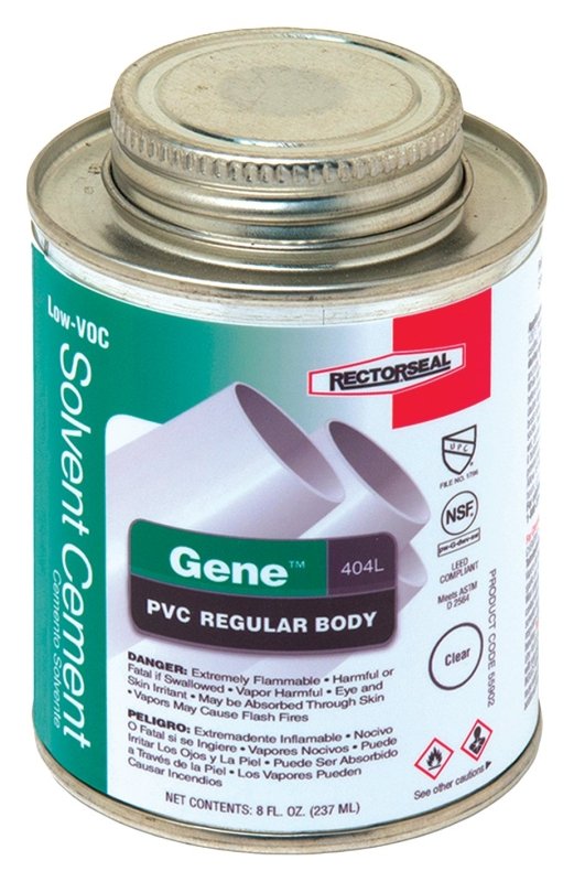 PVC CEMENT REG CLR LWVOC 8OZ  