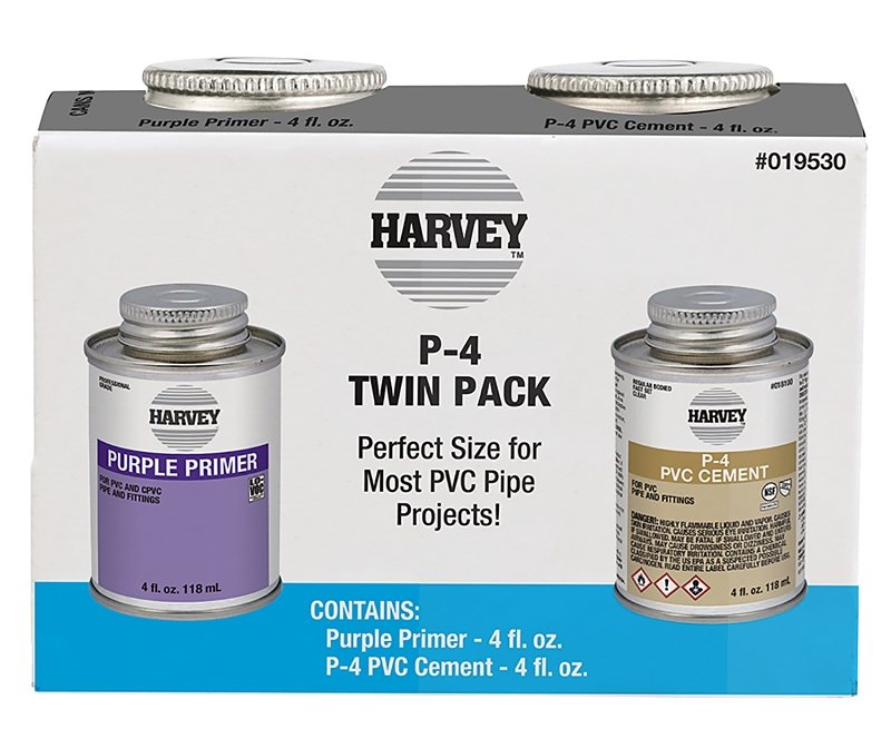 PVC CEMENT/PRIMER TWIN PK 4 OZ