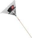 RAKE LEAF STL 24TINE WOOD HNDL
