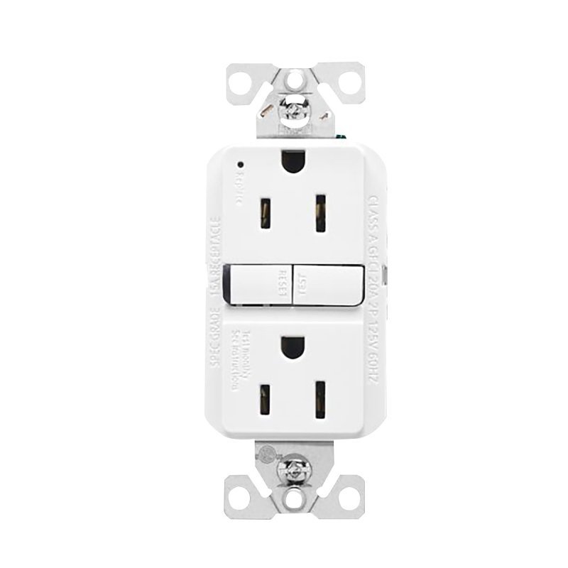 RECEPTACLE GFCI  WH 15A 125V  