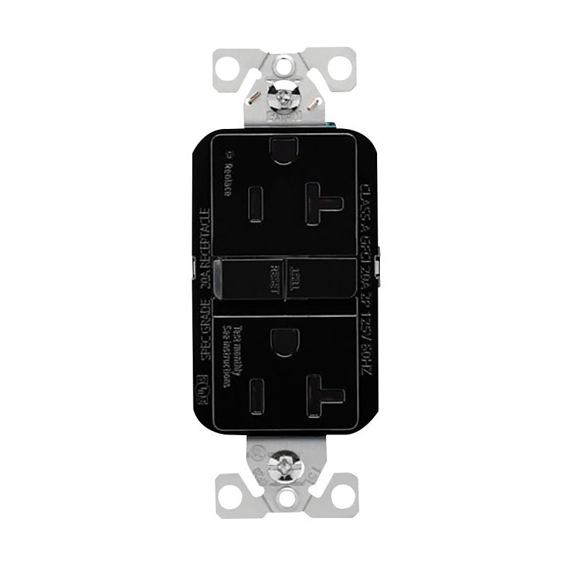RECEPTACLE GFCI BLACK 20A 125V