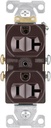 RECP DPLX 20A 125V STR SWRE BR