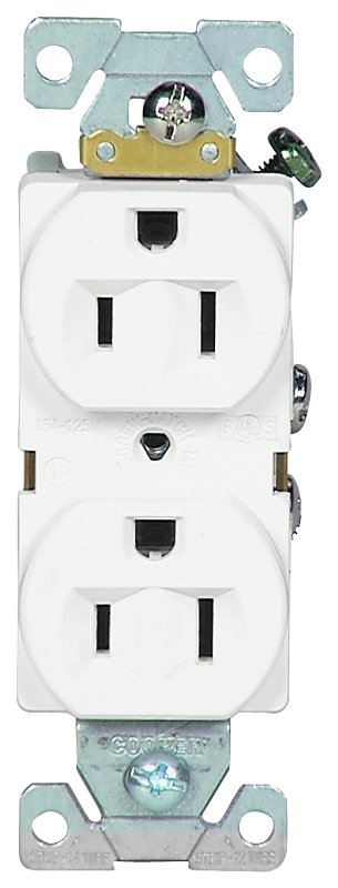 RECPT DUPLEX COMM 3WRE 15A WHT