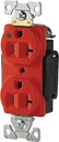 RECPT DUPLEX HOSP 3WRE 20A RED