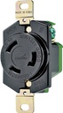 RECPT INGL LCK 3W 30A 125V BLK