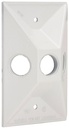RECT COVER 3-1/2 OUTLETS WHITE