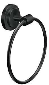 RING TOWEL ISO CLTN MATTE BLK 