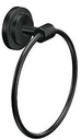 RING TOWEL ISO CLTN MATTE BLK 