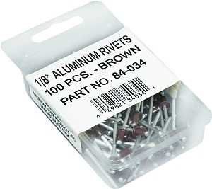 RIVET GUTTER BROWN 1/8 INCH   