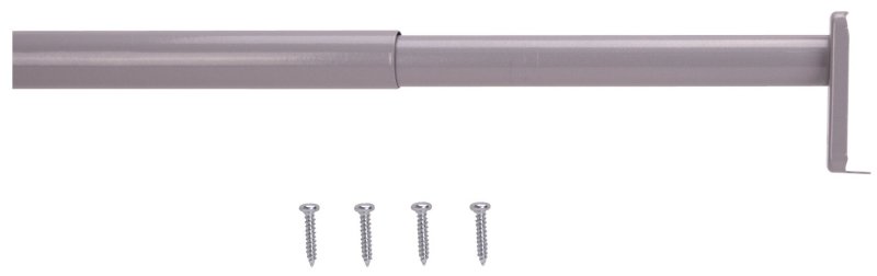 ROD CLOSET ADJ 30-48IN SILVER 