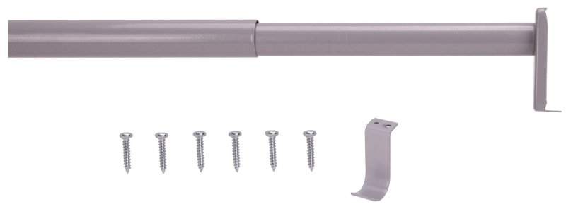 ROD CLOSET ADJ 48-72IN SILVER 