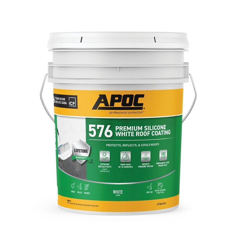 ROOF COATING SILICONE WHT 5GA 