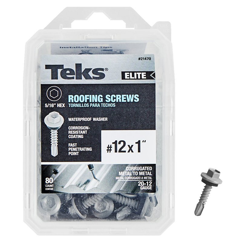 ROOFING SCREW DRL PT NO12X1IN 