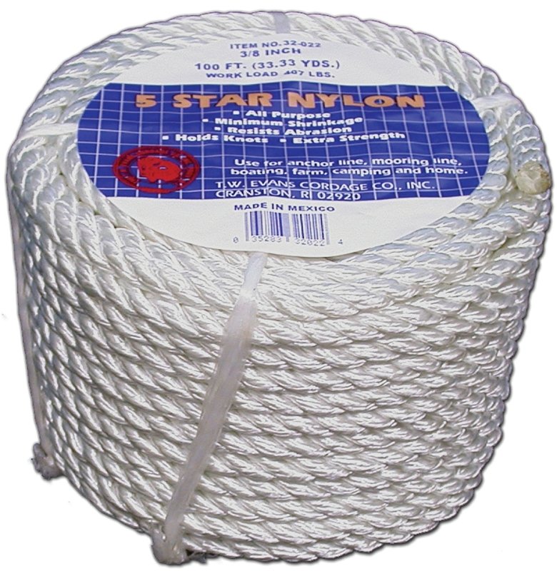 ROPE NYLON TWIST 1/2X50 FT    