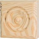 ROSETTE BLOCK 3-3/4IN PINE    