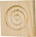 ROSETTE BLOCK 3.75X3.75IN PINE