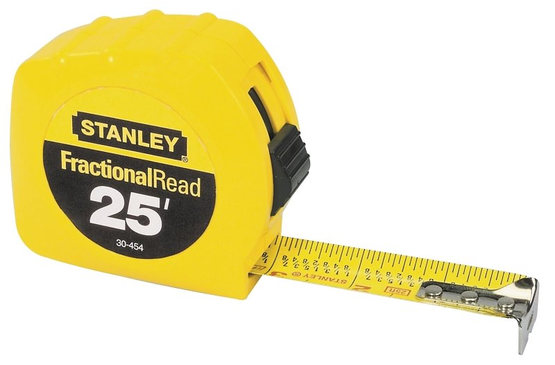 RULE TAPE 25FTX1IN FRACTIONAL 