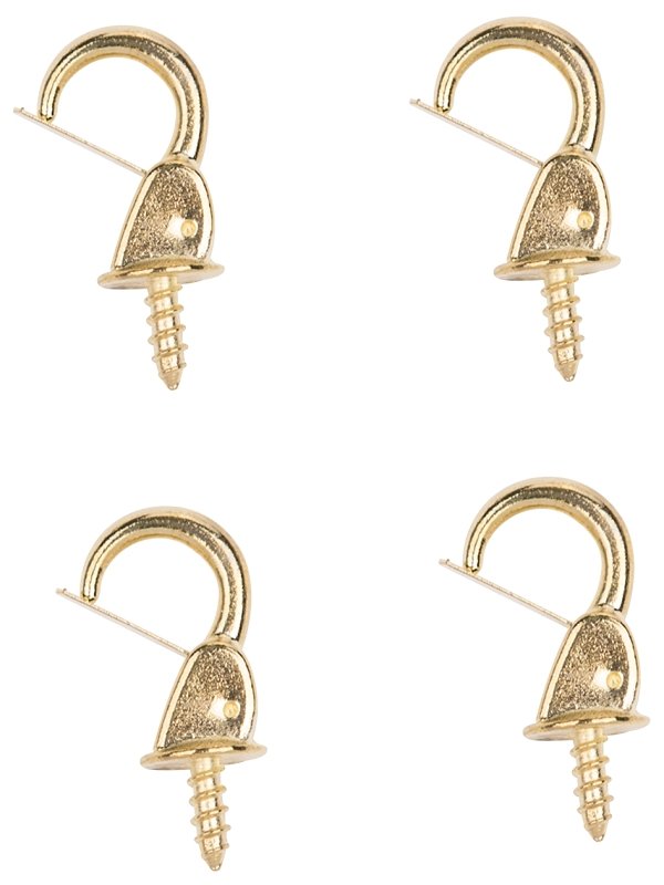 SAFETY HOOKS POL BRASS 7/8IN  
