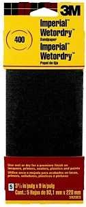 SANDPAPER 400 GRIT 3-2/3INX9IN