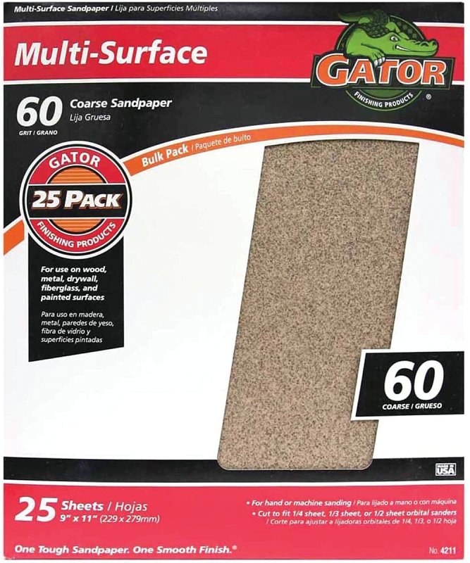 SANDPAPER AL OX 9X11IN 60GRT  