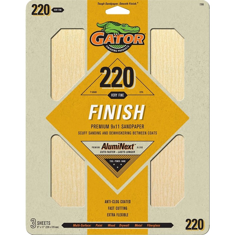 SANDPAPER AL OXIDE 9X11IN 220 