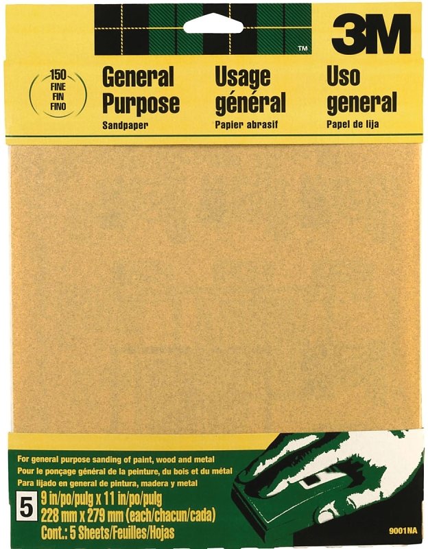 SANDPAPER AL OXIDE 9X11IN FINE