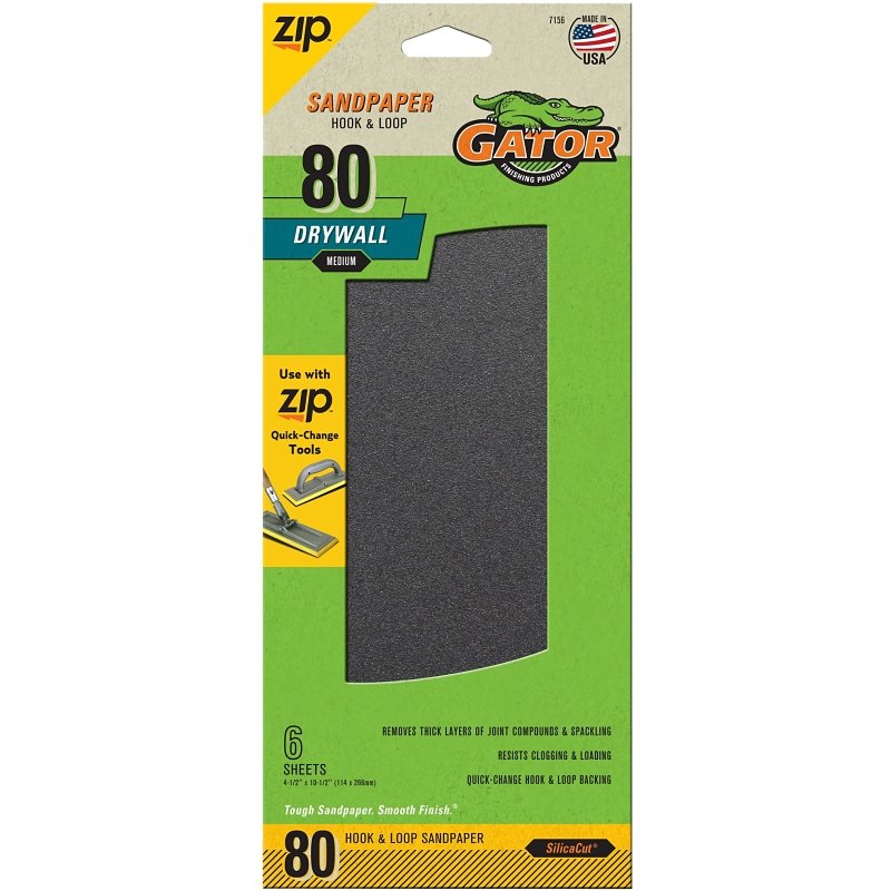 SANDPAPER DRYWALL 4.5X10.25 80