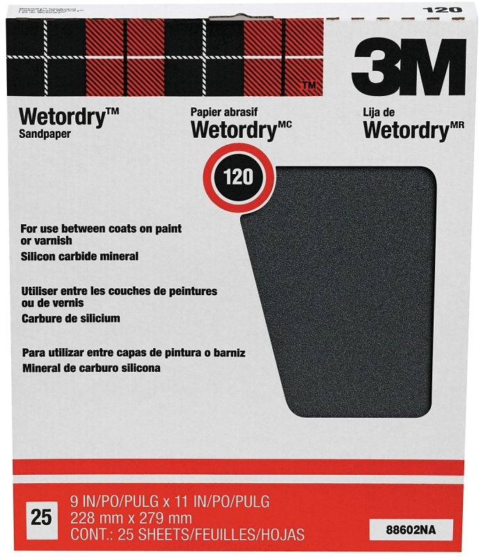 SANDPAPER WET/DRY 9X11IN 120C 