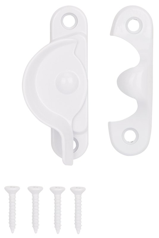 SASH LOCK 2-1/2IN WHITE COATED