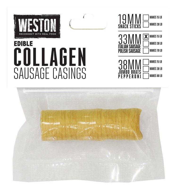 SAUSAGE CASING COLLAGEN 33MM  
