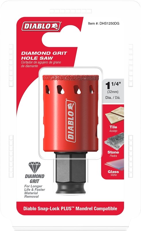 SAW HOLE DIAMOND GRIT 1-1/4IN 