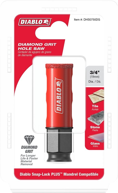 SAW HOLE DIAMOND GRIT 3/4IN   