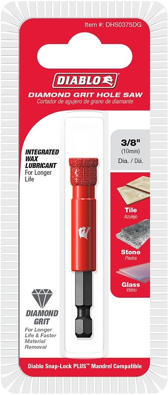 SAW HOLE DIAMOND GRIT 3/8IN   