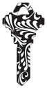 SC1-41 KEYBLANK SWIRL BLK/WHT 