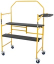 SCAFFOLD W/4FT WHL SHLF/GRDRL 