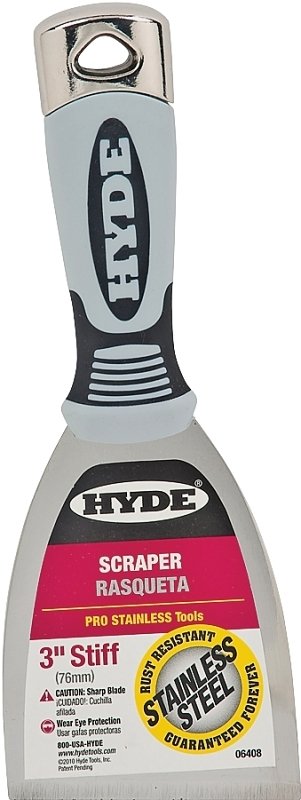 SCRAPER SS STIFF HMR END 3IN  