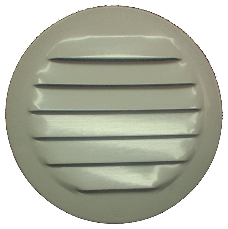 SCREEN LOUVER 3IN WHT RND ALUM