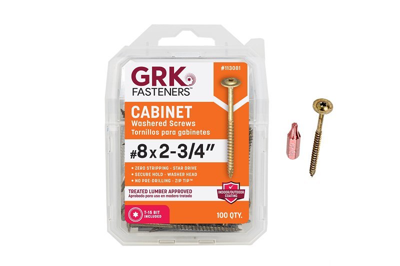 SCREW CABINET 8X2-3/4IN       