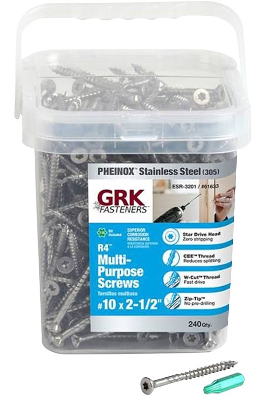 SCREW DCKNG 305SS NO10X2-1/2IN