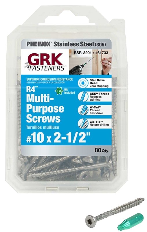 SCREW DCKNG 305SS NO10X2-1/2IN