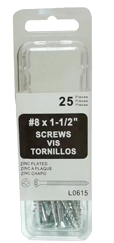 SCREW GALV ZINC WHITE 1-1/2IN 